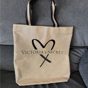 Victoria's Secret Gold Shimmer Tote Bag